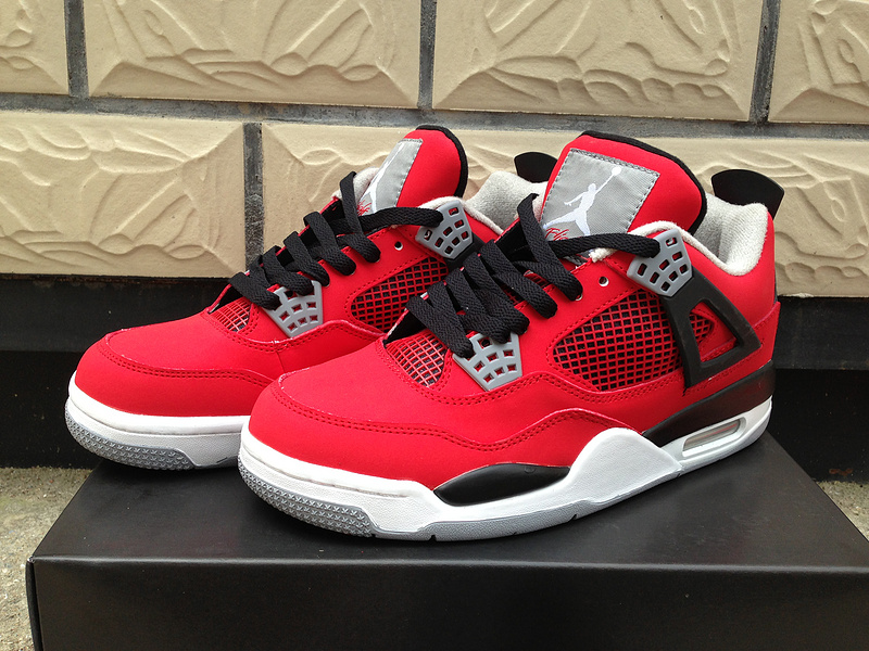 Air Jordan 4 Men Shoes Black/Red/Gray Online